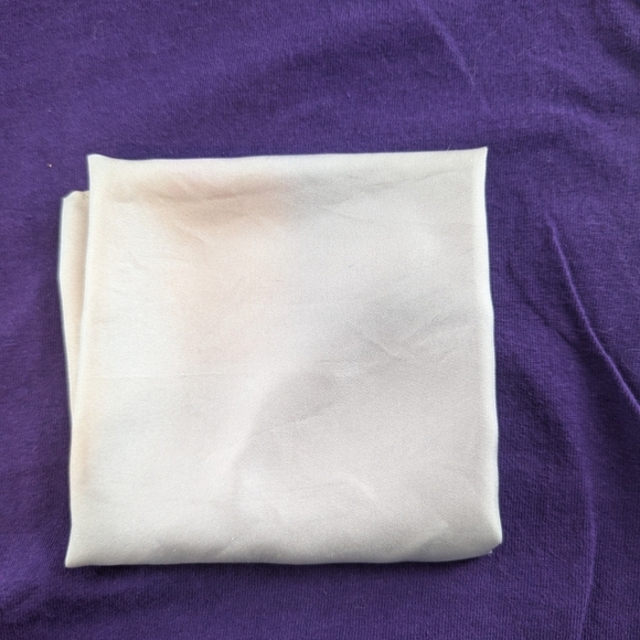Vintage Italian Silk Silver Scarf Gentlemen's Handkerchief pocket square Gray - Picture 1 of 7